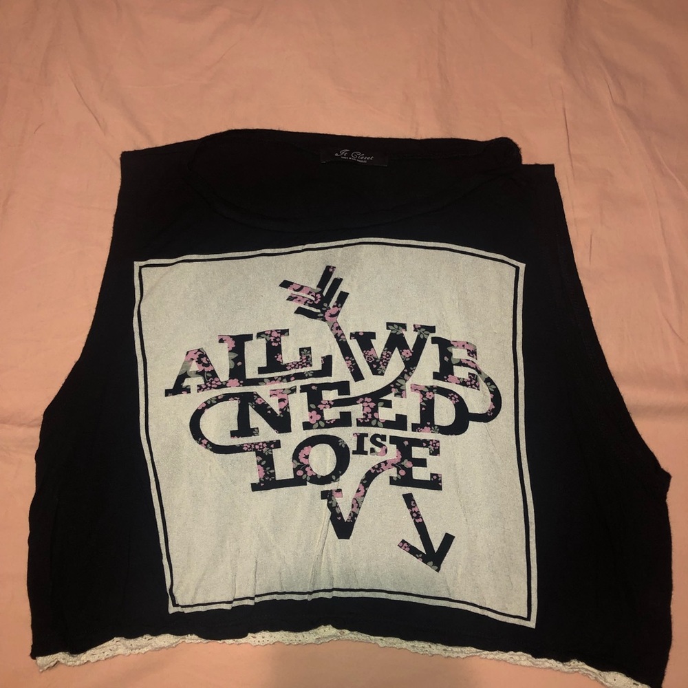 Graphic crop tee, S-M